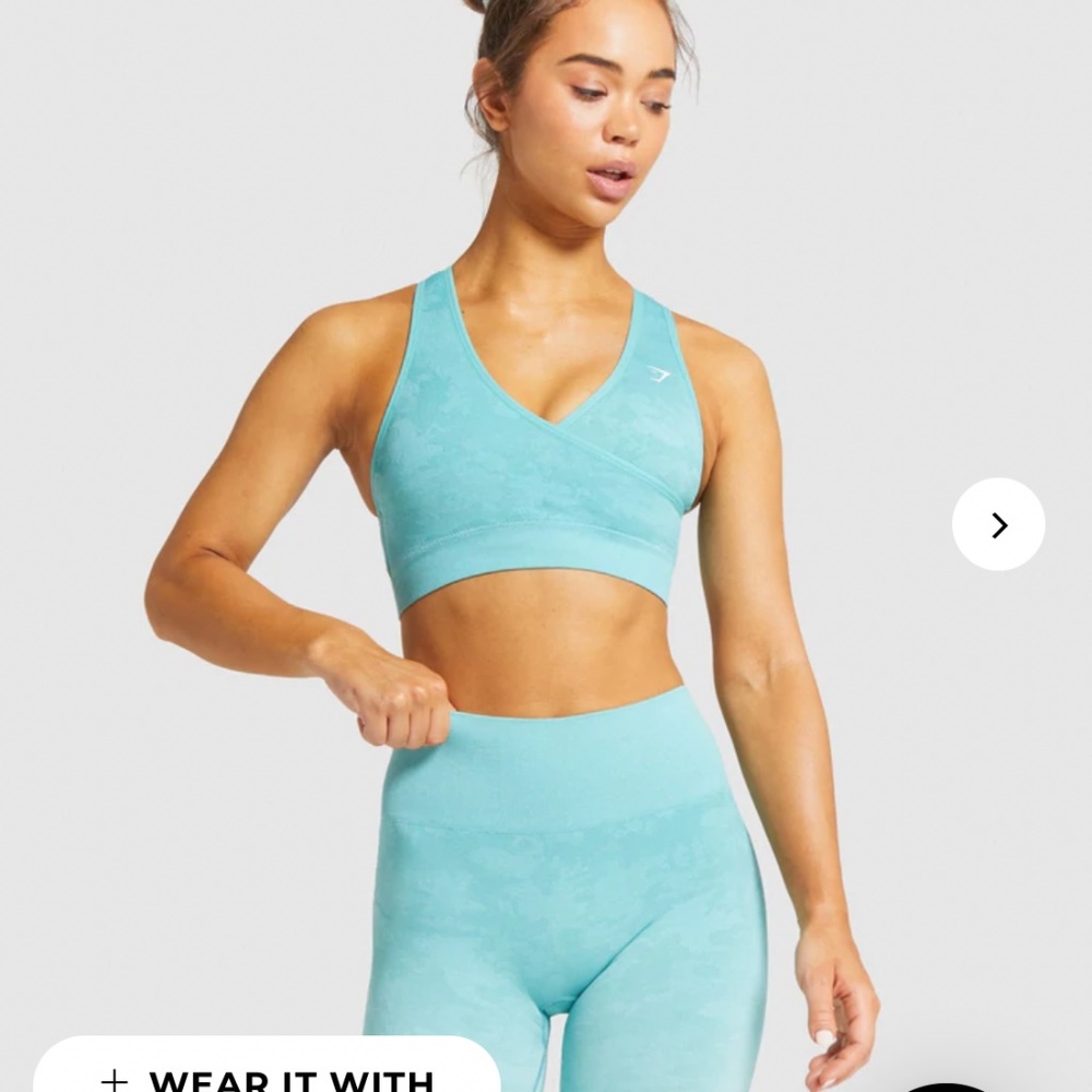 Gymshark Camo Seamless Sports Bra and Leggings Set